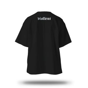 Viollent – Strig – Tricou oversize (alb / negru)