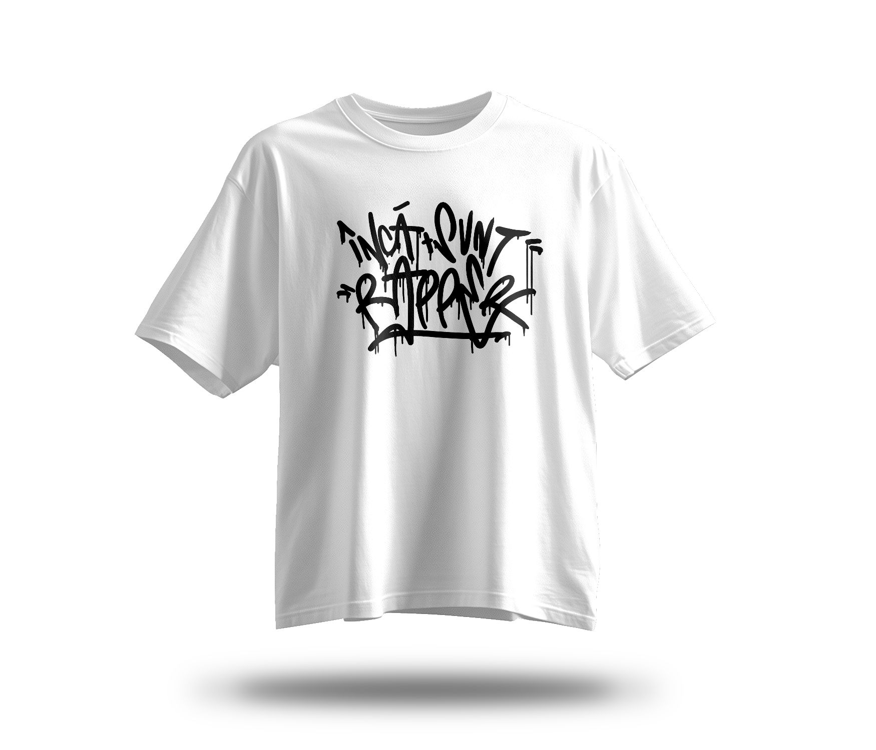 Viollent - Inca sunt rapper - Tricou oversize (alb / negru)