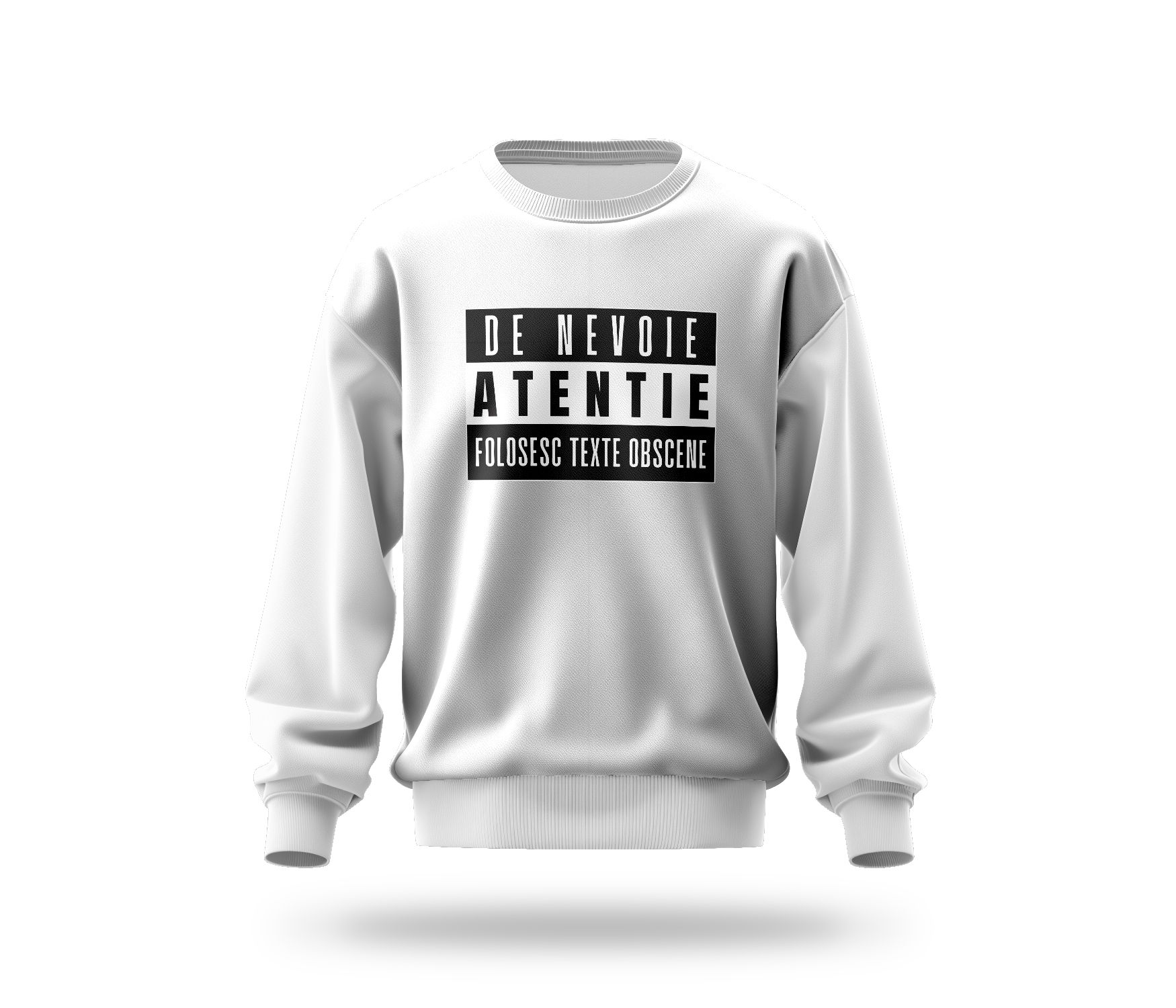 CenzuraH - Bluză "Texte obscene" (alb / negru)