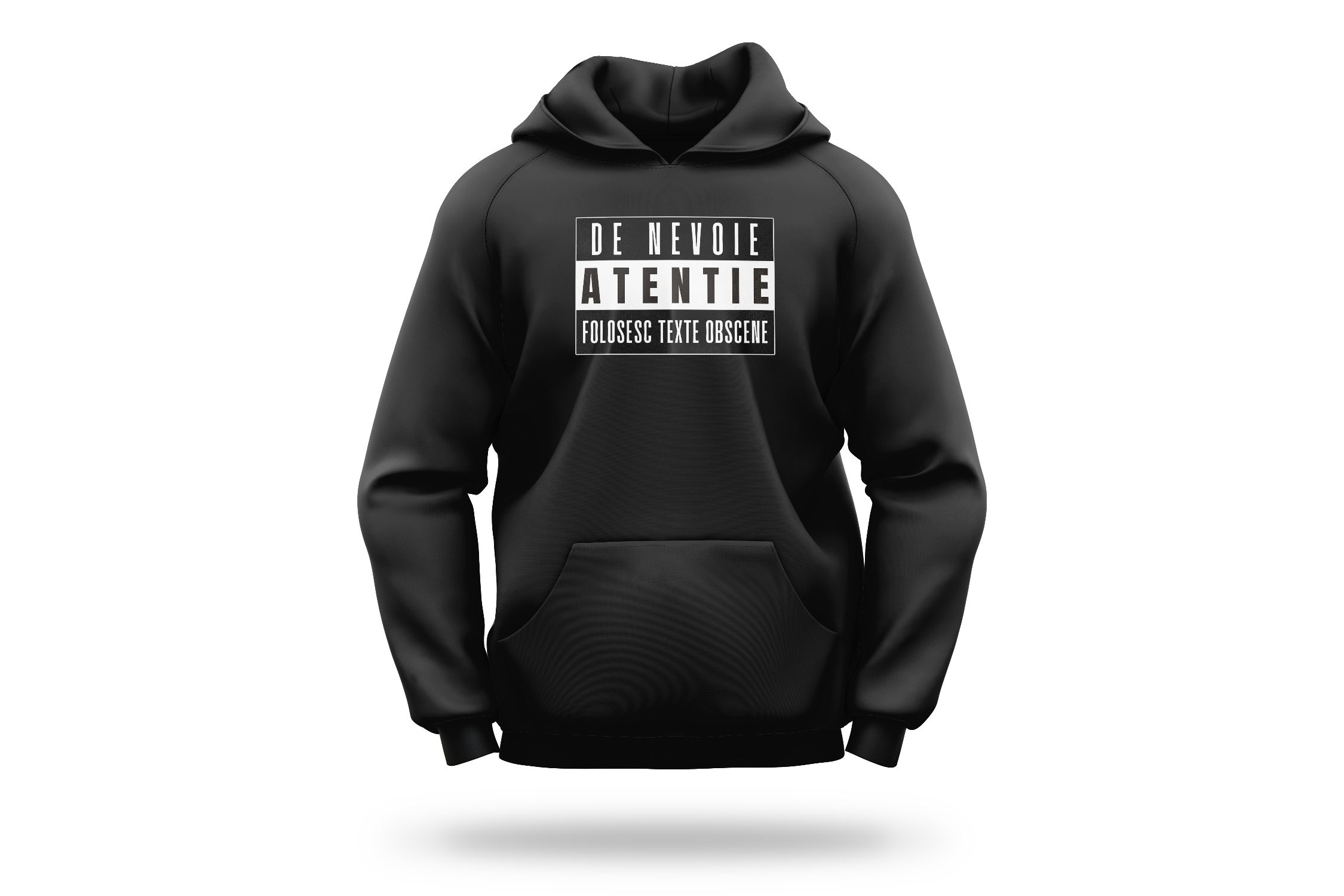 CenzuraH - Hanorac oversize "Texte obscene" (alb / negru)