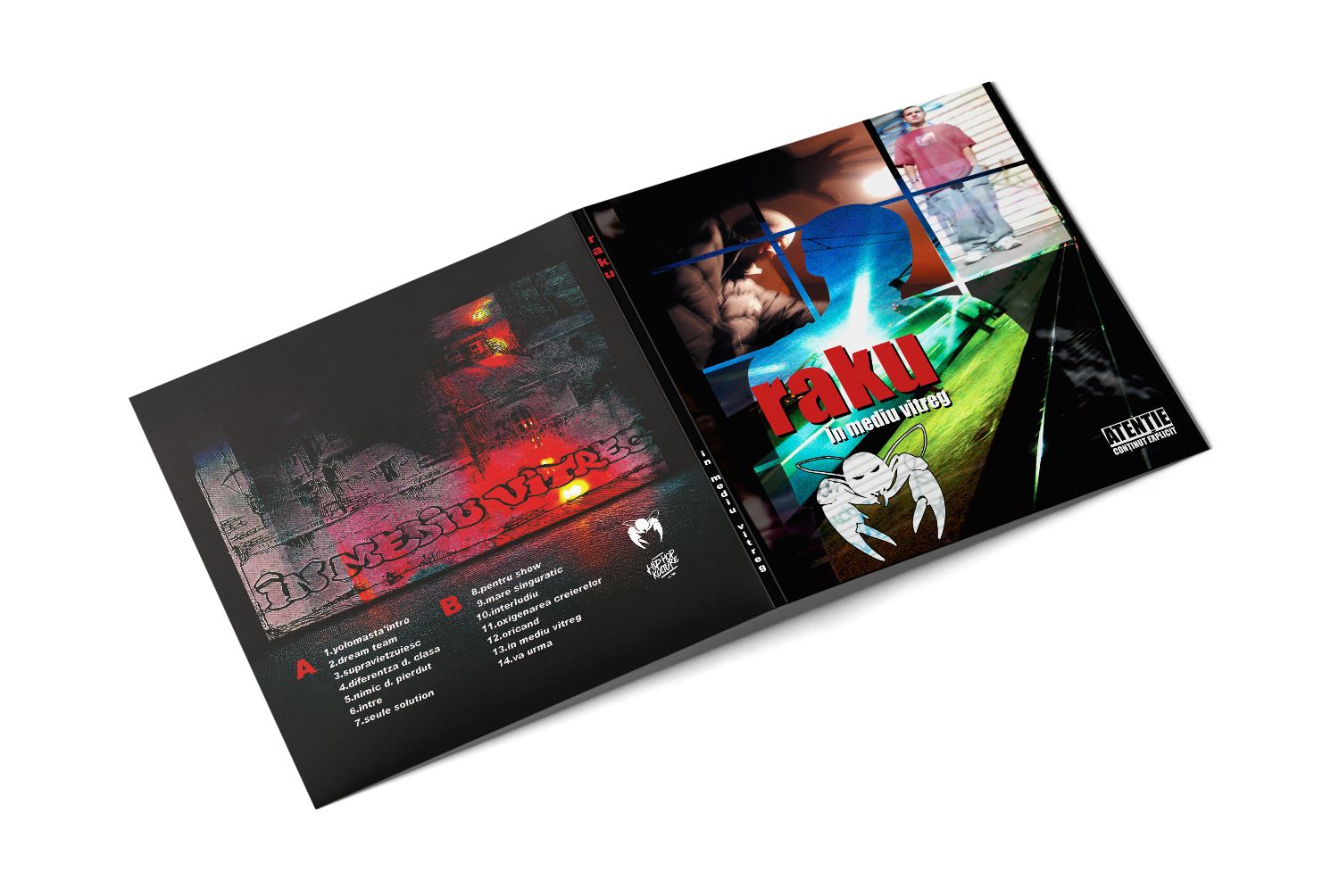 raku - În mediu vitreg (2002) - gatefold edition (sticker + vinyl gratuit) - imagine 3