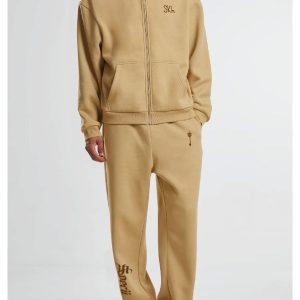 Specii – Street Outfit (pantaloni + hanorac, bej/ negru)
