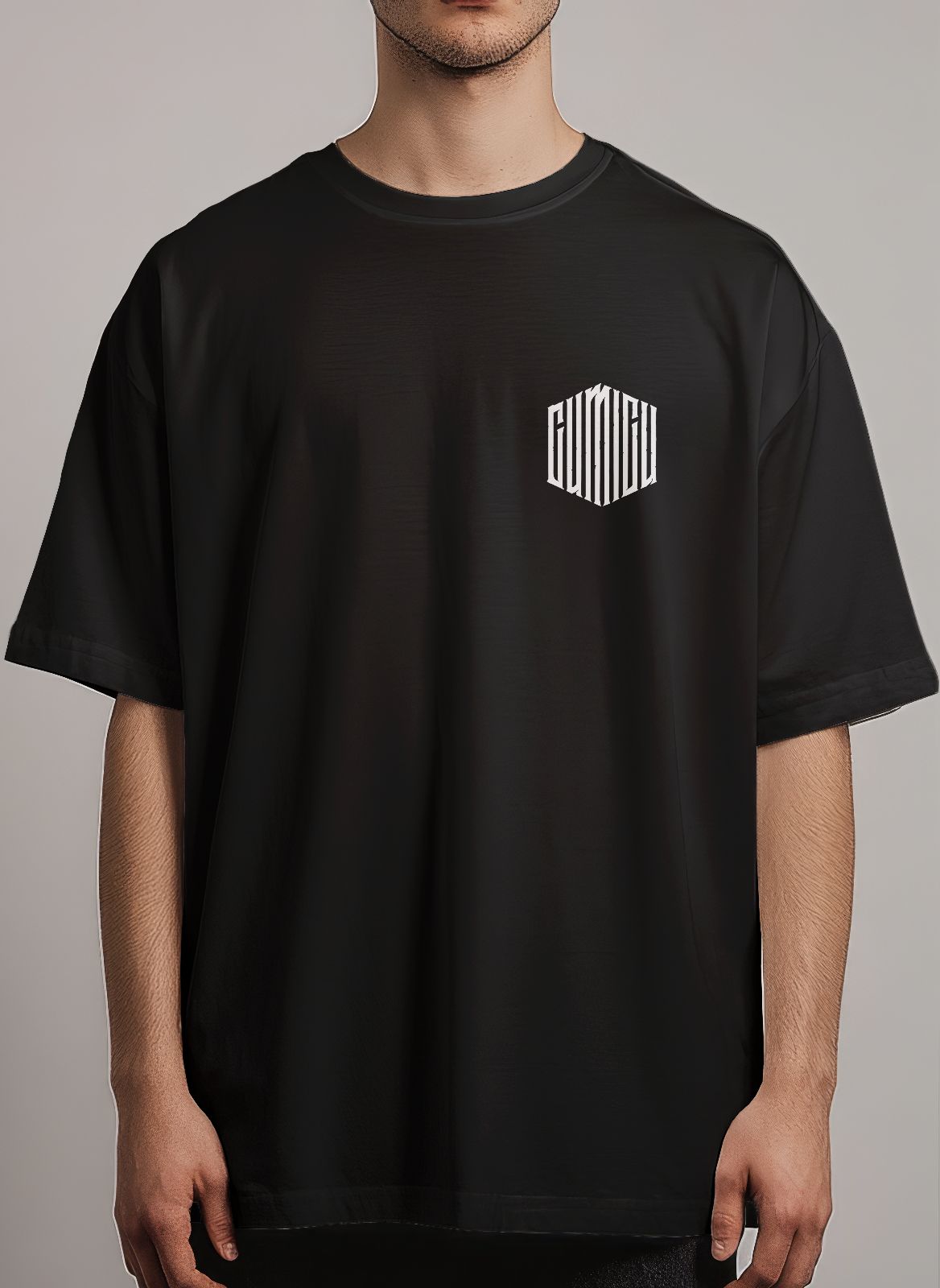 Cumicu - Tricou oversize "Minimalist" (negru)