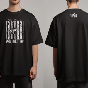 Cumicu – Tricou oversize “Prea mult timp” (negru)