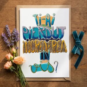 Groovy hand-drawn art – cartolină