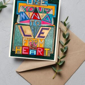 Geometric Hand-Lettered Art – cartolină